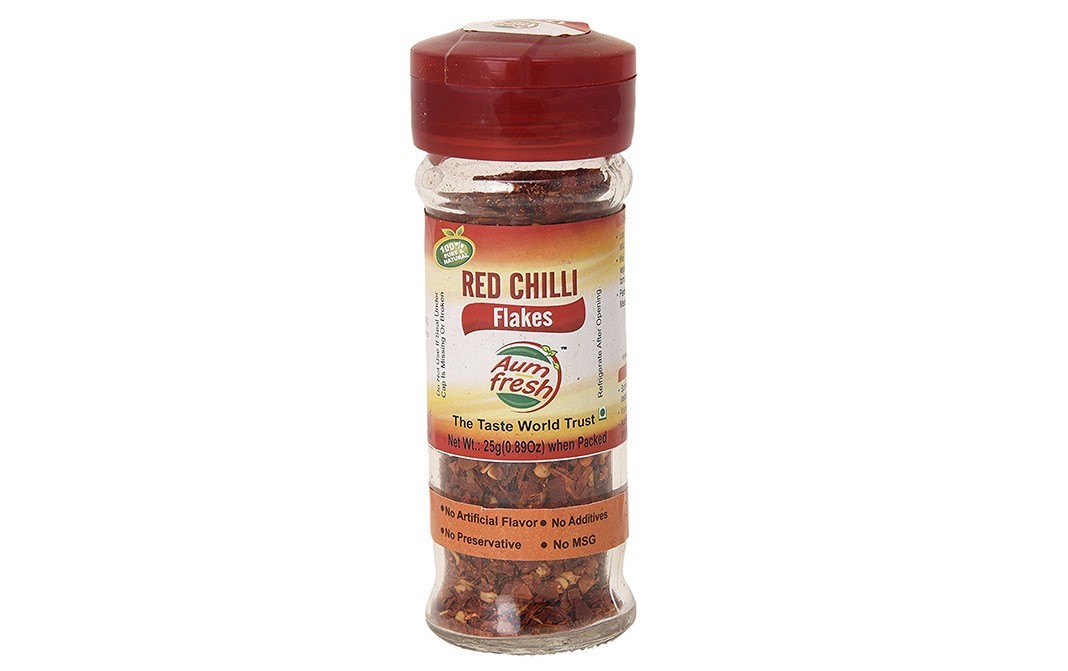Aum Fresh Red Chilli Flakes    Bottle  25 grams